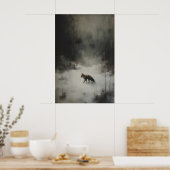 Poster Impressionnable d'art de renard d'hiver Animal de (Cuisine)
