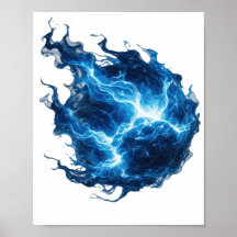 Impressionnant motif FLAMME BLEUE argentée