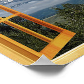 Poster Impressionnant Rocky Mountain Fake Window Frame Po (Coin)