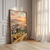 Poster Impressionnisme Campagne Coucher de Soleil Art Mur