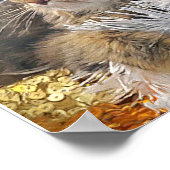 Poster Impressionnisme du chat de Noël (Coin)