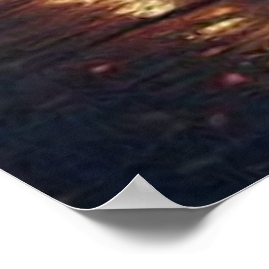 Poster Impressionnisme France Tour Eiffel et couple (Coin)