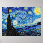 Poster Impressionnisme Vincent Van Gogh Starry Starry Nui (Devant)