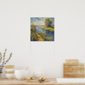 Poster Impressionniste A I Peinture Printemps par rivière (Cuisine)