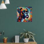 Poster Impressionniste Colorful Pop Art Boxer Chien Peint<br><div class="desc">Impressionniste Colorful Pop Art Boxer Chien Peinture</div>