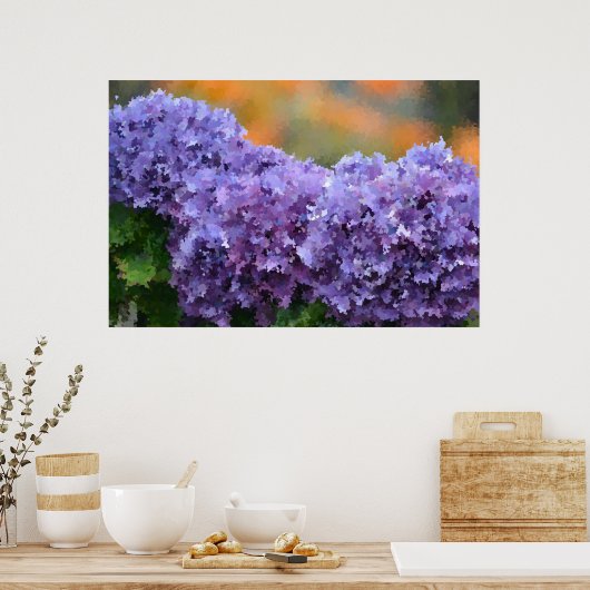 Poster impressionniste Hydrangea (Cuisine)