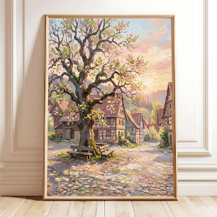 Poster Impressionniste Imprimé d'Art de Campagne