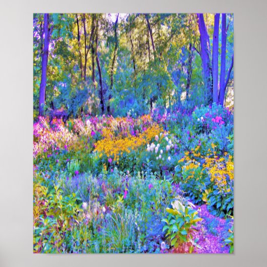 Poster Impressionniste Jardin Coloré Fleurs Paysages (Devant)