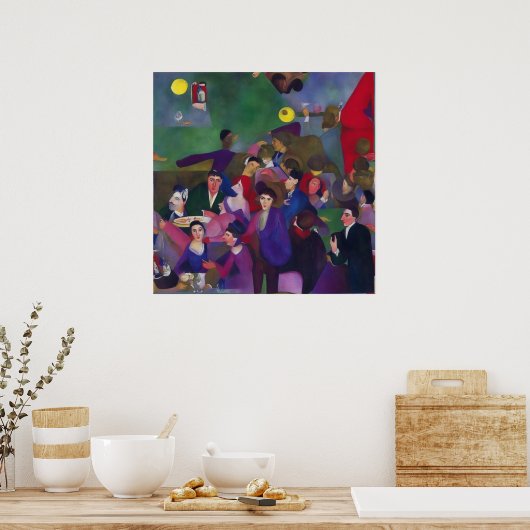 Poster Impressionniste Moderne, Bar Fréquenté (Cuisine)