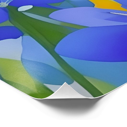 Poster Impressionniste Texas Bluebonnets (Coin)