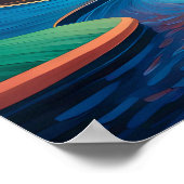 Poster Impressionniste Vibrant Couleur Paysage Fauvisme (Coin)