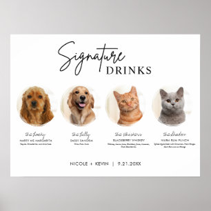 Poster Imprimable 4 Animaux de compagnie Signature Boisso