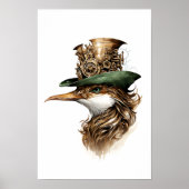 Poster Imprimable Cute Steampunk Oiseaux engrenages Cogs (Devant)