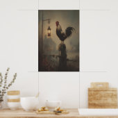 Poster Imprimable d'art de coq rustique Lanterne gothique (Cuisine)