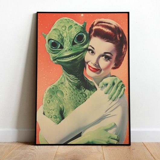 Poster Imprimable d'art mural d'aliens Art d'amour d'alie