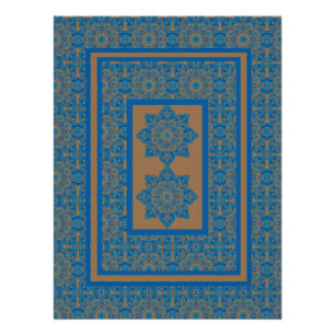 Poster imprimable en bleu et en cuivre