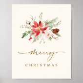 Poster Imprimable Mur de Noël Art élégant Boho vert (Devant)