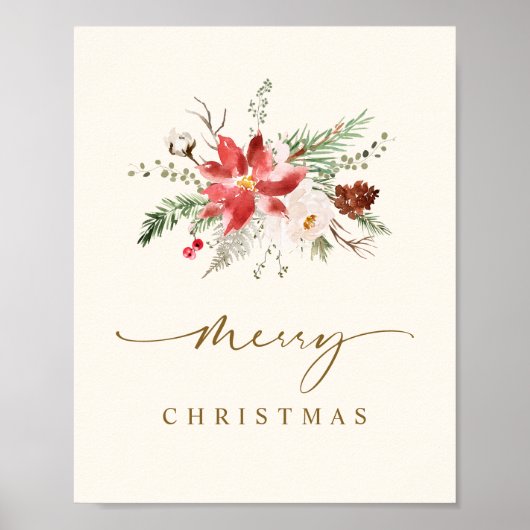 Poster Imprimable Mur de Noël Art élégant Boho vert (Devant)