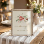 Poster Imprimable Mur de Noël Art élégant Boho vert