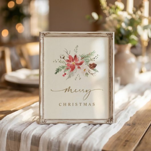 Poster Imprimable Mur de Noël Art élégant Boho vert