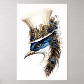 Poster Imprimable Peacock Steampunk Dans Un Casquette 135 (Devant)