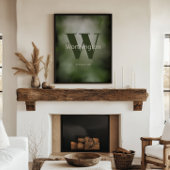 Poster Imprimable personnalisé Nom de famille vert