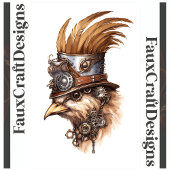Poster Imprimable Steampunk Cute Crazy Chicken 113