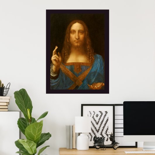 POSTER IMPRIMANTE D'ART FINE SALVATOR MUNDI (Bureau à domicile)