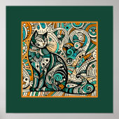 Poster Imprimante de chats Mystic Boho (Devant)