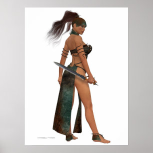 Poster Imprimante de la guerrière Blackthorn Woman