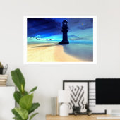 POSTER IMPRIMANTE LUMINEUSE DE L'ÎLE DE SABLE (Bureau à domicile)