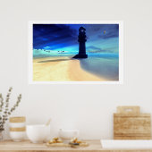 POSTER IMPRIMANTE LUMINEUSE DE L'ÎLE DE SABLE (Cuisine)