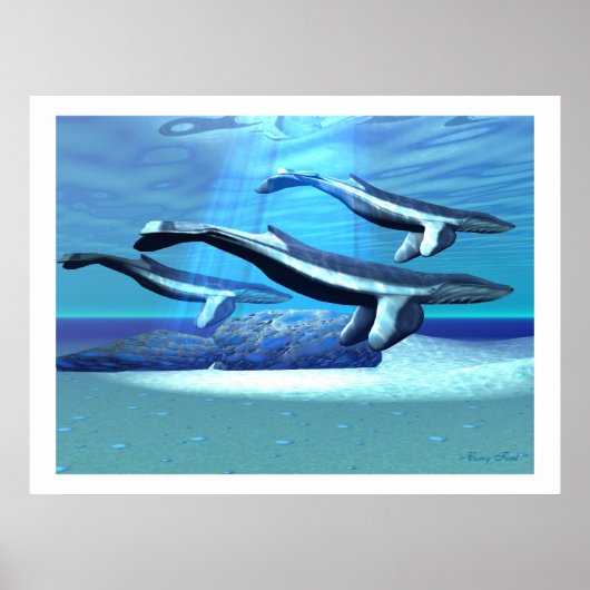 POSTER IMPRIMANTE SANTUAIRE BLEUE BALEINE (Devant)