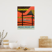Poster Imprimante Vintage Bangkok (Cuisine)