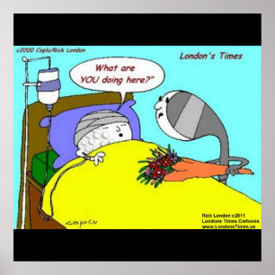 Poster Imprimantes d'affiche amusantes de l'hôpital Golfb