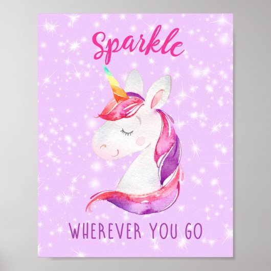 Poster Imprimantes d'affiches Unicorn (Étincelle Où Que V (Devant)