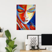 Poster Imprimantes d'art coloré - Beau portrait (Bureau à domicile)