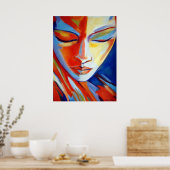 Poster Imprimantes d'art coloré - Beau portrait (Cuisine)