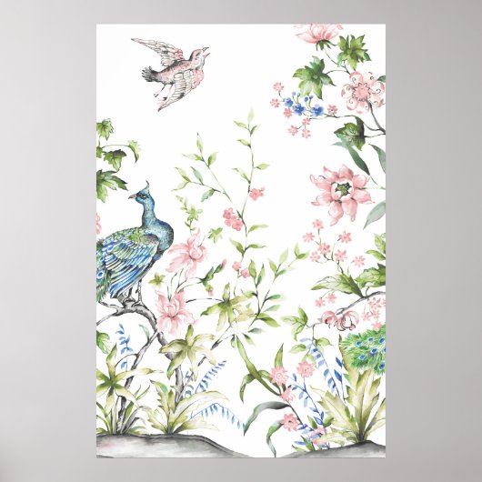 Poster Imprimantes d'art de Chinoiserie blanche | 24 par  (Devant)