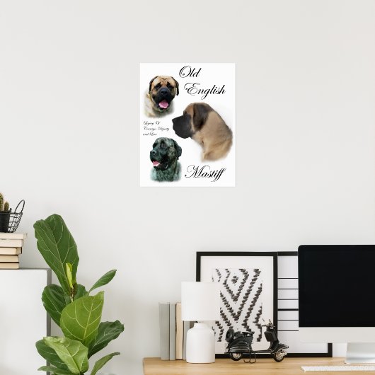 Poster Imprimantes d'art Mastiff en anglais (Bureau à domicile)