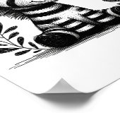 Poster Imprimantes de pépinière | Zebra Animal Safari Gir (Coin)