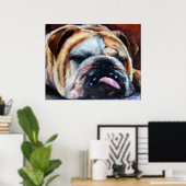 Poster Imprimantes épuisées (Bulldog) (Bureau à domicile)