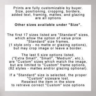 POSTER IMPRIMANTES - INFO - PERSONNALISATION / TAILLE