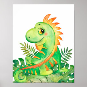 Poster Imprimantes pour bébé animal pour pépinière, affic