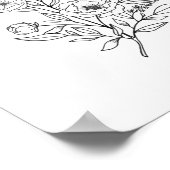 Poster IMPRIMATION D'ART DE MUR | Art Art Floral Line Art (Coin)