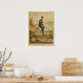 Poster Imprimé 1893 Bicycle High Wheel Penny Farthing (Cuisine)