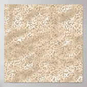 Poster Imprimé à motif de peau de léopard guépard marron (Devant)