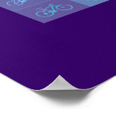 Poster imprimé à motifs de bicyclettes bleues (Coin)
