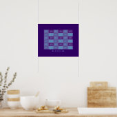Poster imprimé à motifs de bicyclettes bleues (Cuisine)