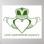 Poster Imprimé/affiche irlandais Claddagh (Devant)